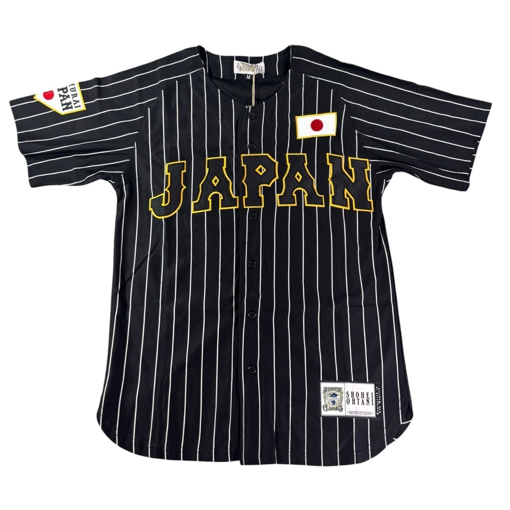 Authentic Classics Jersey Mens M Black Japan National Baseball Shohei Ohtani #16